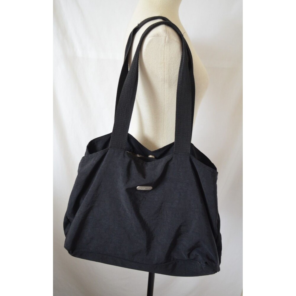 Baggallini Black Nylon Satchel Shoulder Bag Multiple Pockets Compartments